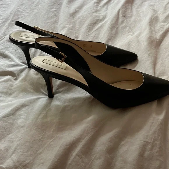 Cole Haan Black Slingback Heels - Picture 2 of 5